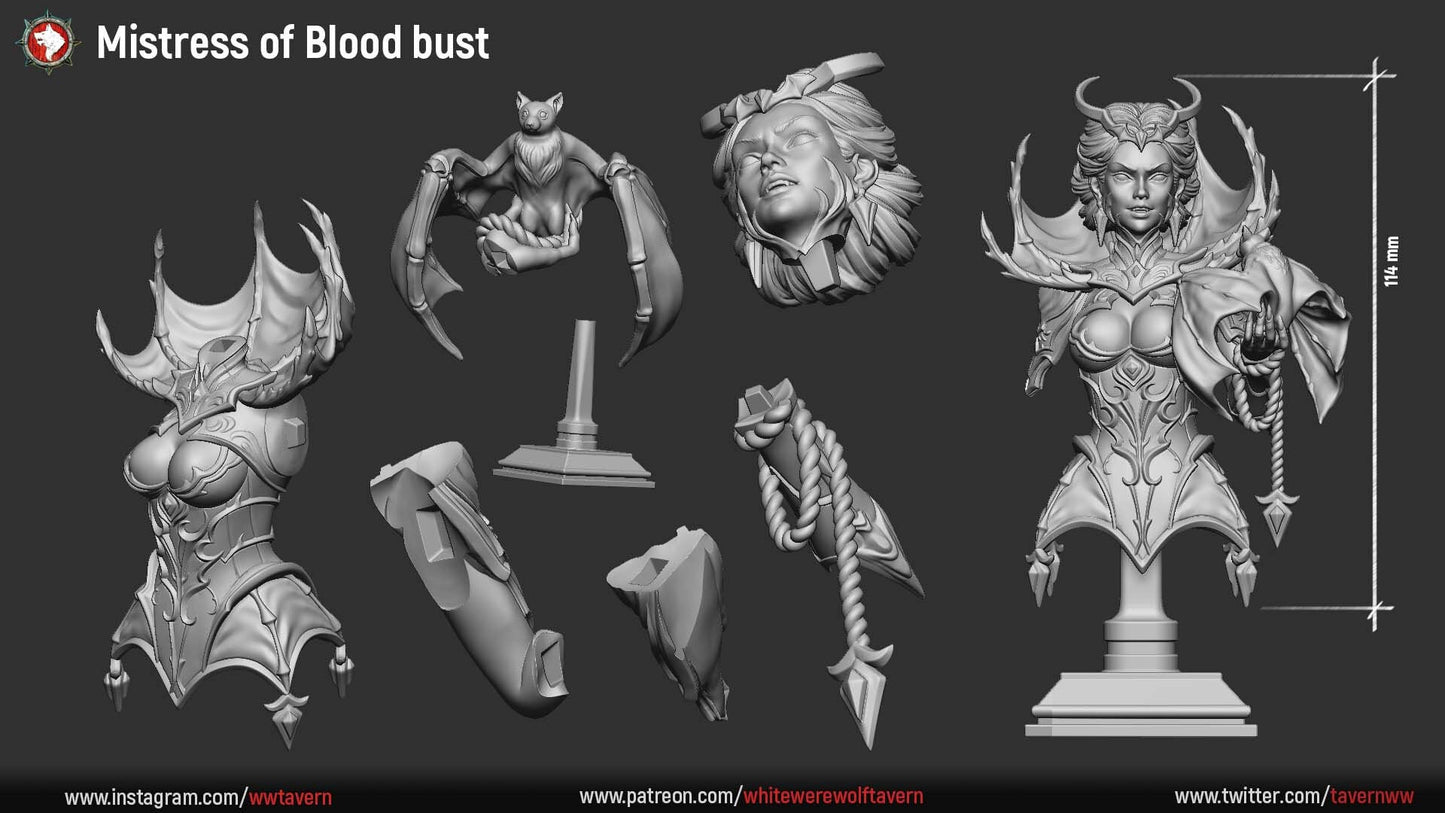 Mistress of Blood Bust from "Castle of Blood" by White Werewolf Tavern