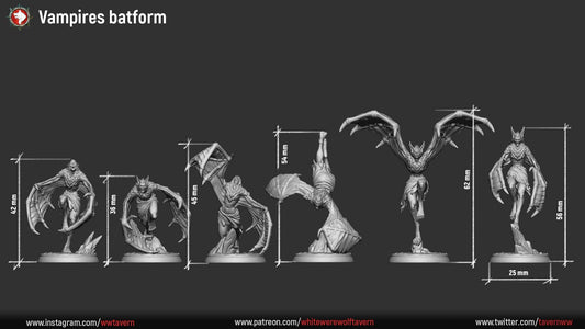 Vampires in Batform from "Castle of Blood" by White Werewolf Tavern