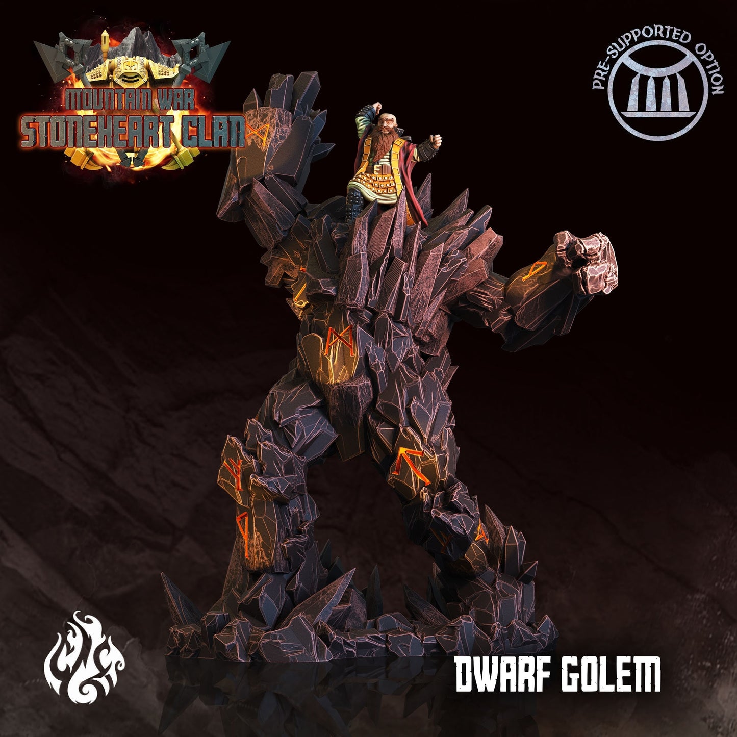 Dwarf Golem from "Stoneheart Clan" by Crippled God Foundry