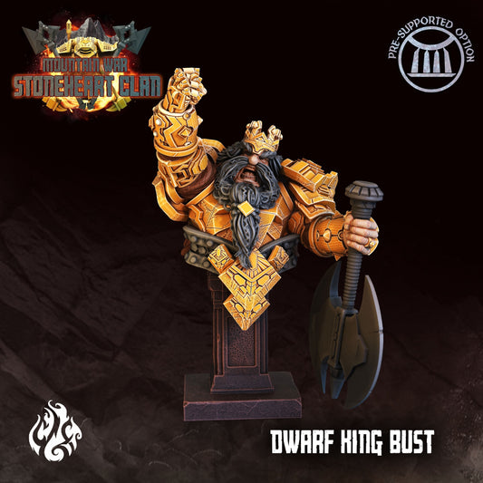 Dwarf King Bust from "Stoneheart Clan" by Crippled God Foundry