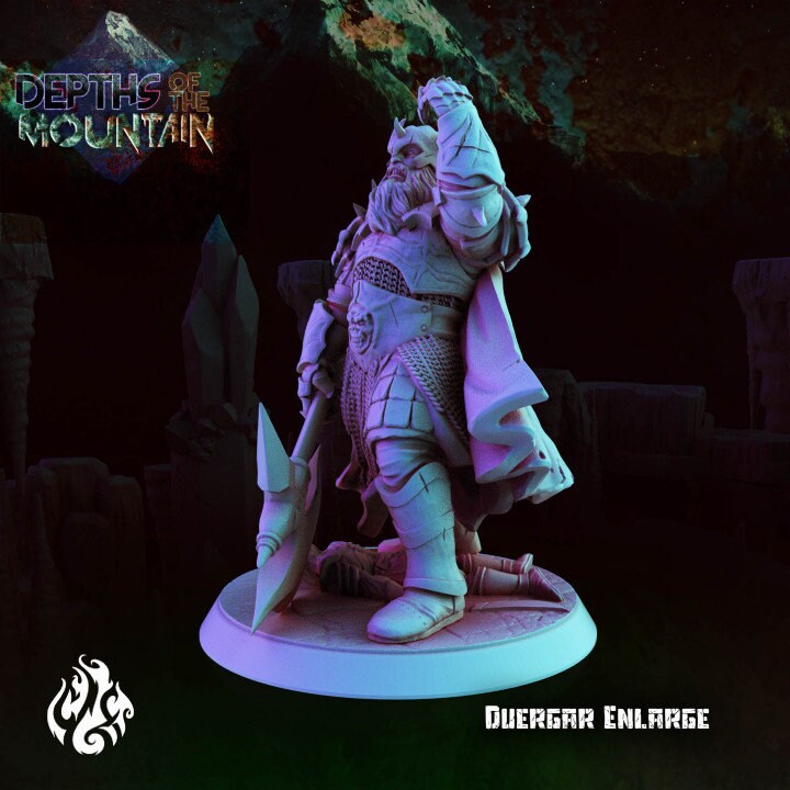 Enlarged Duergar Warrior by Crippled God Foundry from "Depths of the Mountain"