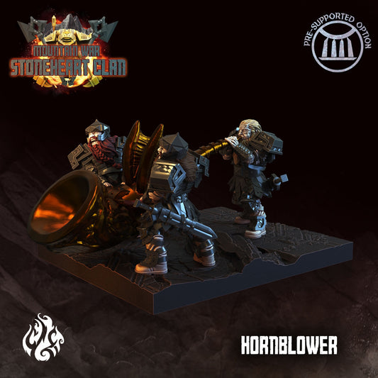 Dwarf Horn Blower from "Stoneheart Clan" by Crippled God Foundry