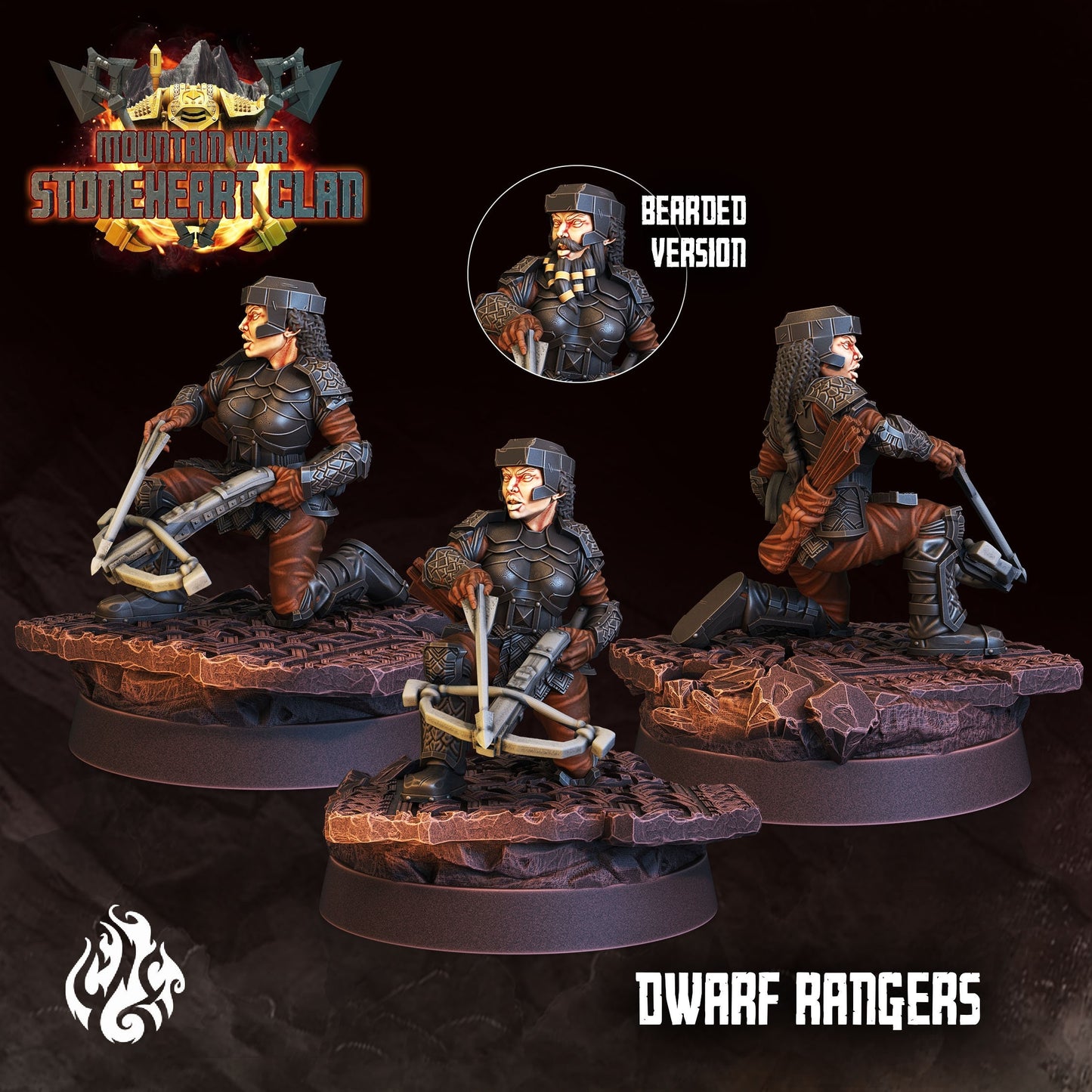 Dwarf Rangers from "Stoneheart Clan" by Crippled God Foundry