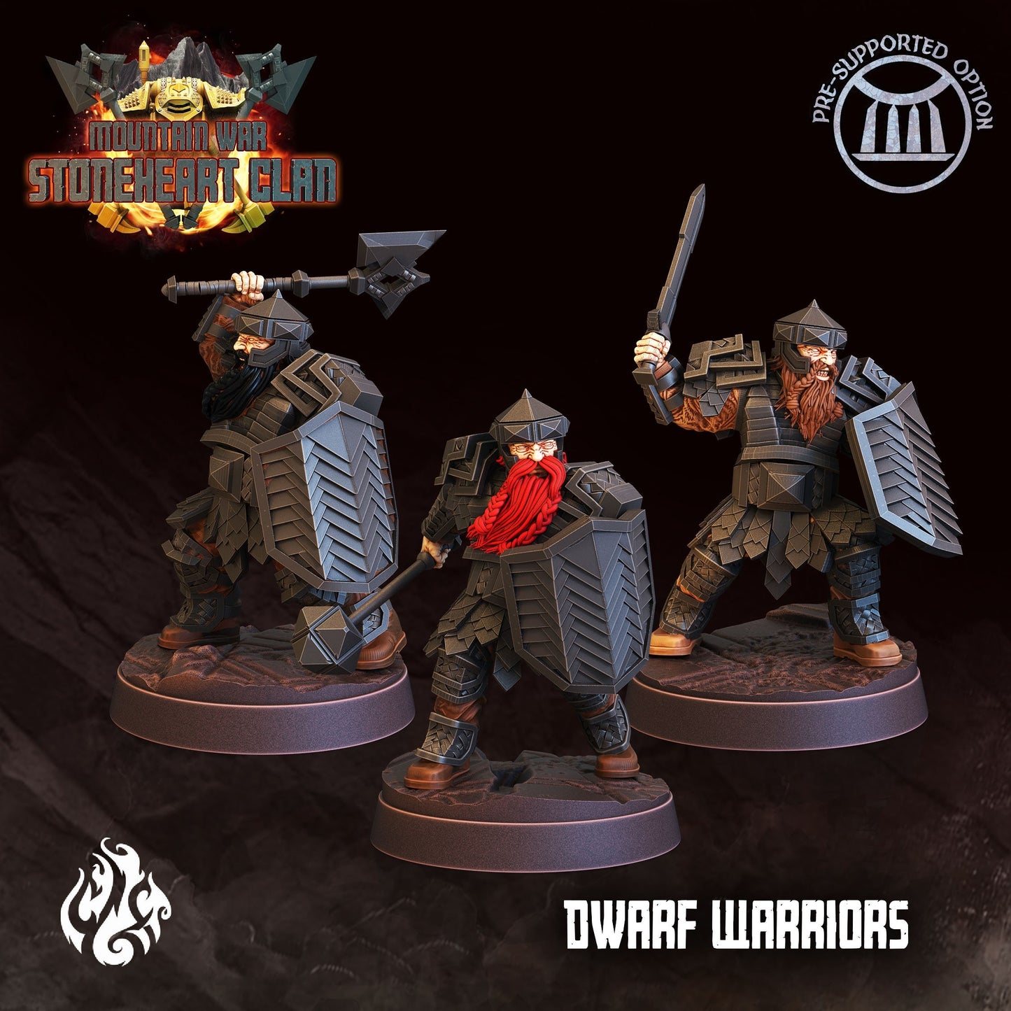 Dwarf Warriors from "Stoneheart Clan" by Crippled God Foundry