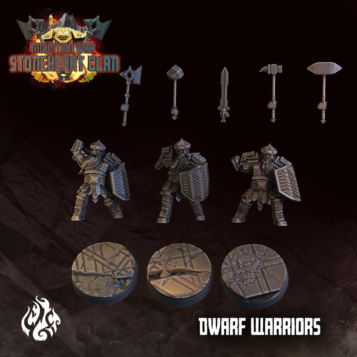 Dwarf Warriors from "Stoneheart Clan" by Crippled God Foundry