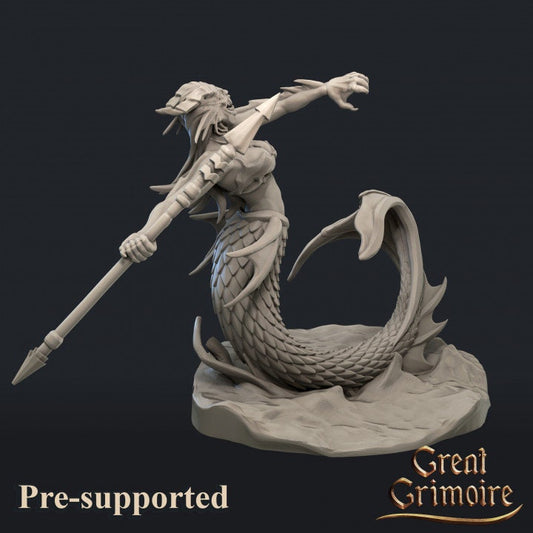 Siren Spearman from "Dark Sea Legends" by Great Grimoire Miniatures RPG