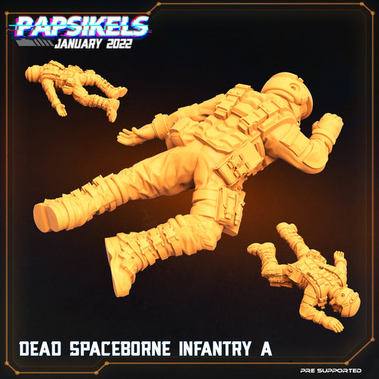 Dead Spaceborne Infantry from "Dropship Troopers 2" by Papsikels Miniature Starship Troopers