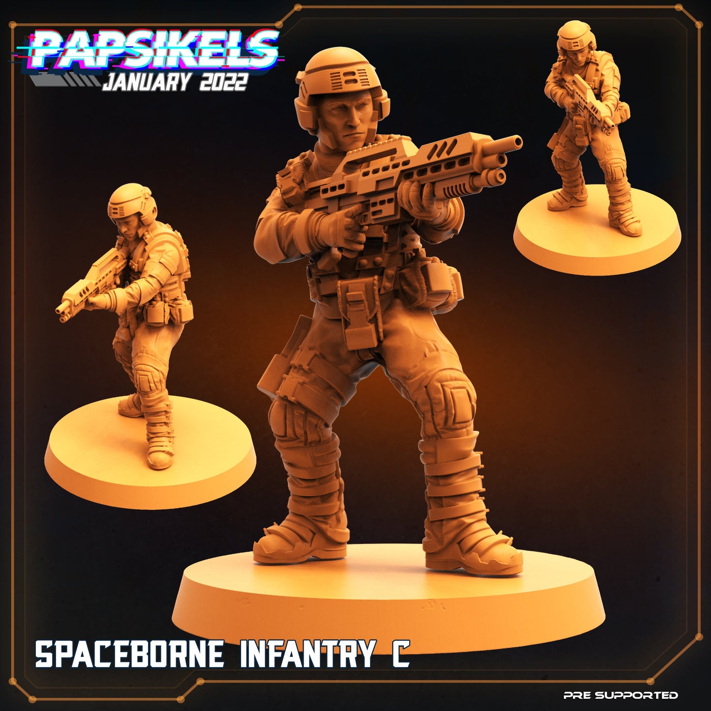 Spaceborne Infantry from "Dropship Troppers 2" by Papsikels Miniature Starship Troopers