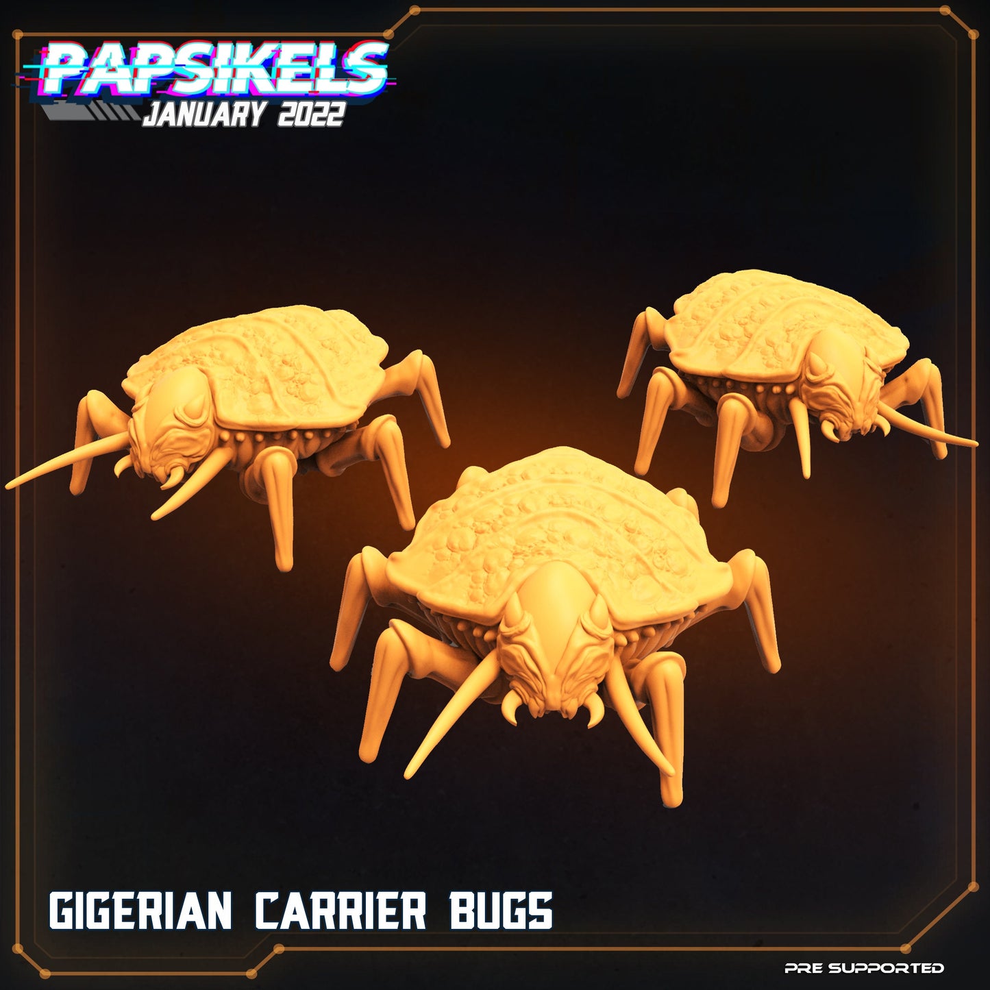 Gigerian Carrier Bugs from "Dropship Troopers 2" by Papsikels Miniature Starship Troopers Starfinder RPG