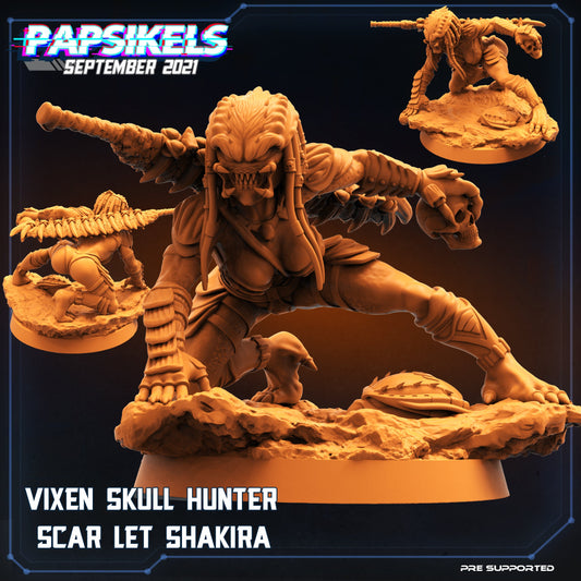 Vixen Skull Hunter Predator Shakira by Papsikels Miniatures Cyberpunk RPG