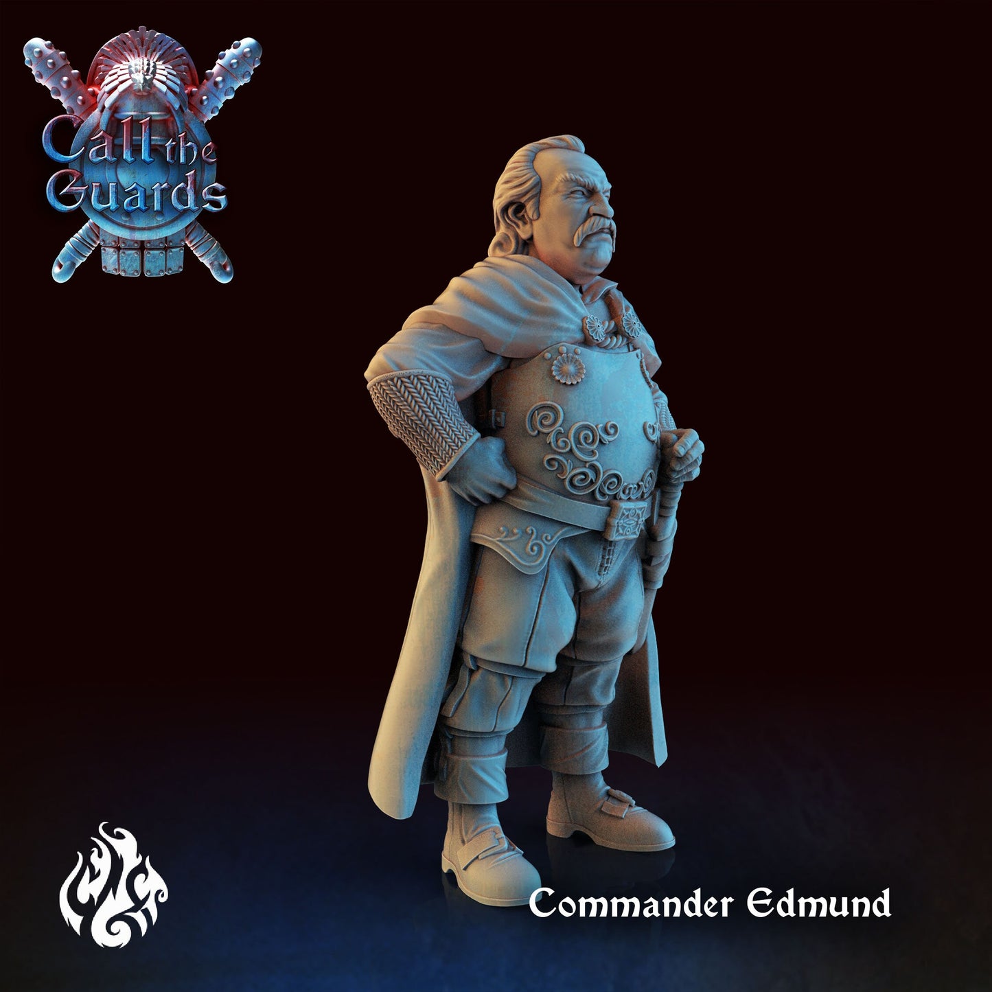 Commander Edmund from "Call the Guards" by Crippled God Foundry Miniatures RPG