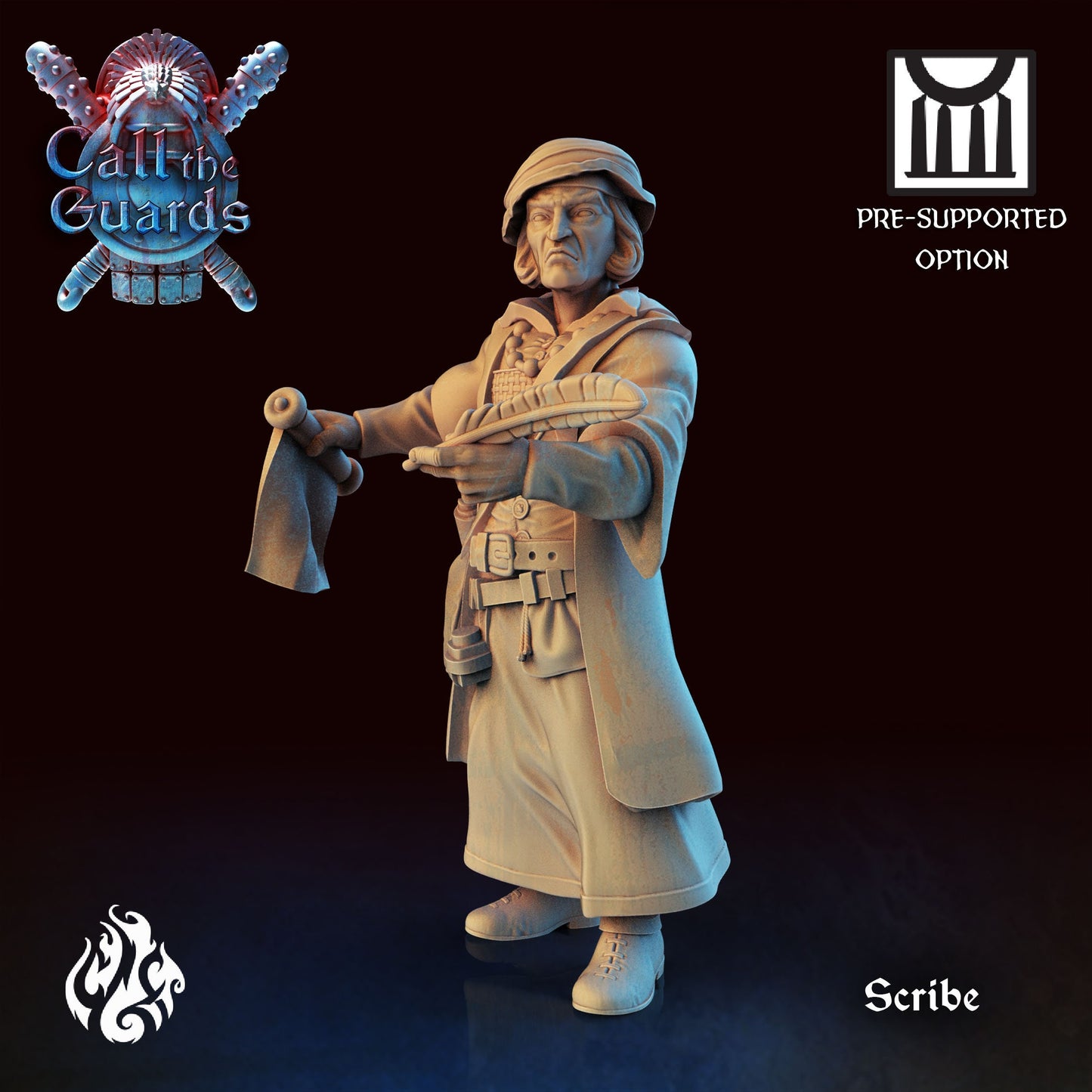 Scribe from "Call the Guards" by Crippled God Foundry Miniatures RPG Frostgrave