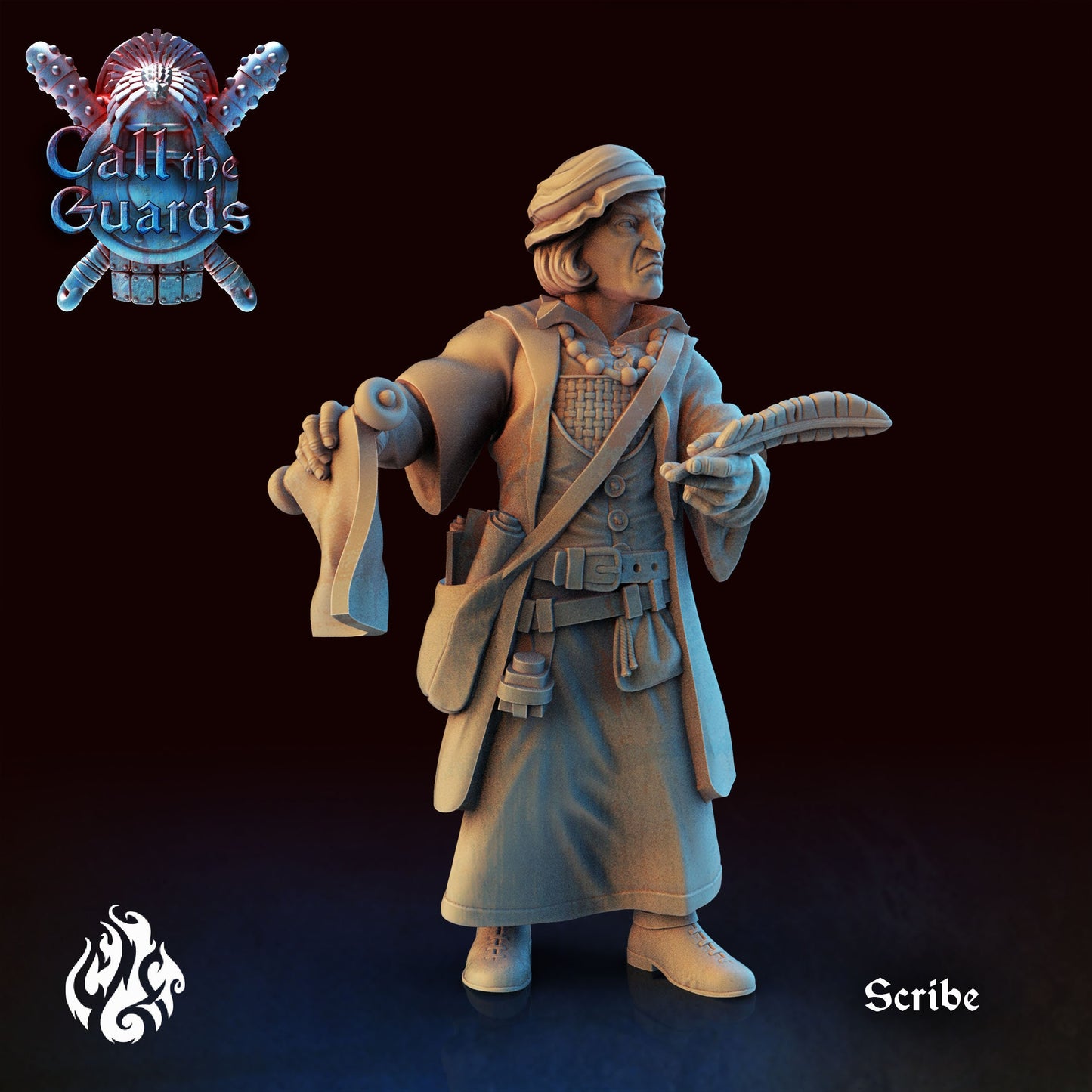 Scribe from "Call the Guards" by Crippled God Foundry Miniatures RPG Frostgrave