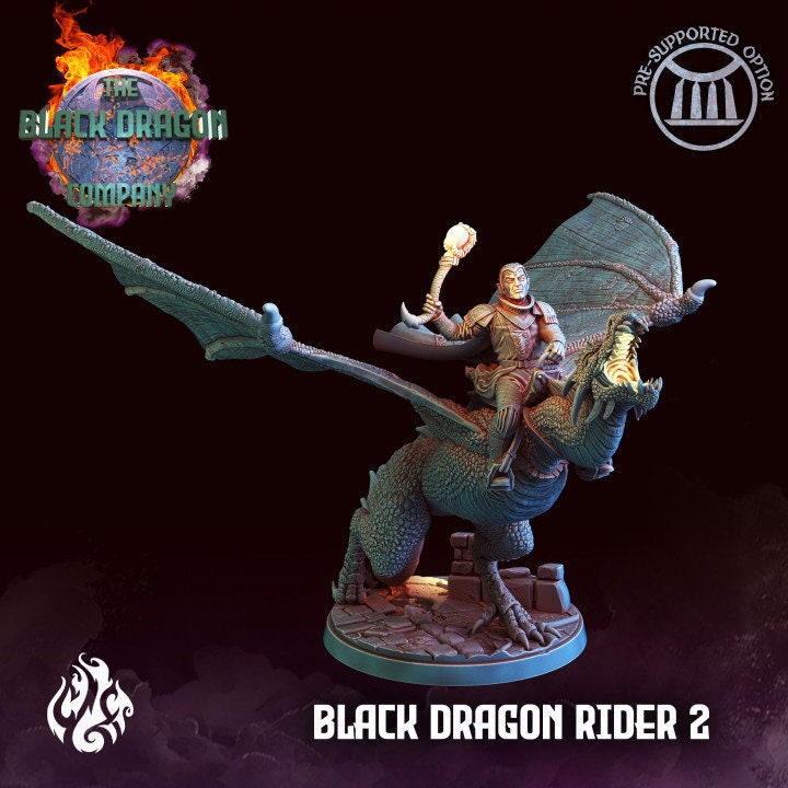 Black Dragon Riders from "Black Dragon Company" by Crippled God Foundry Miniatures RPG DnD