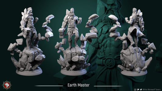 Earth Master from "4 Elements" by White Werewolf Tavern Miniatures RPG