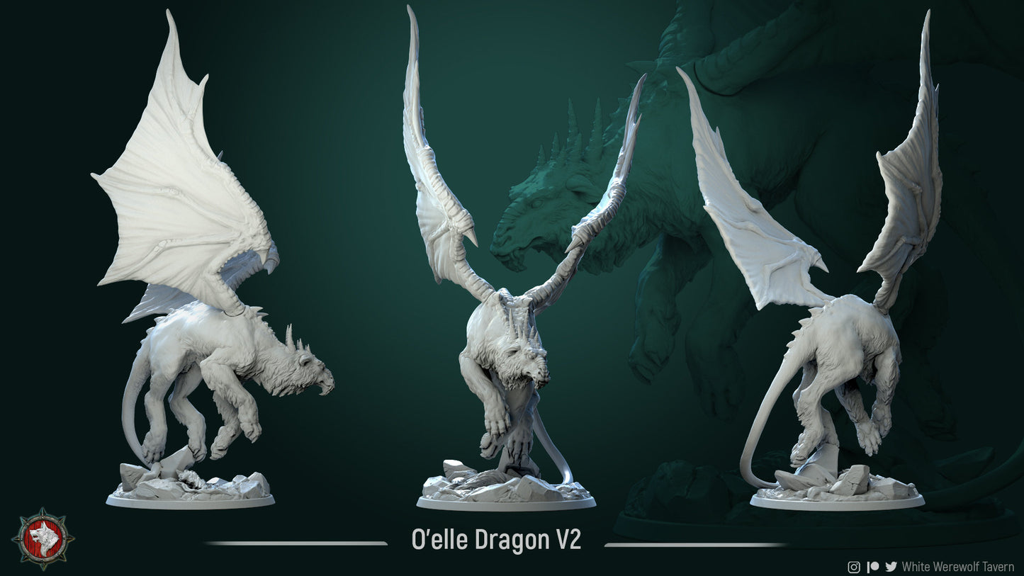 O'elle Dragon by White Werewolf Tavern Miniatures RPG