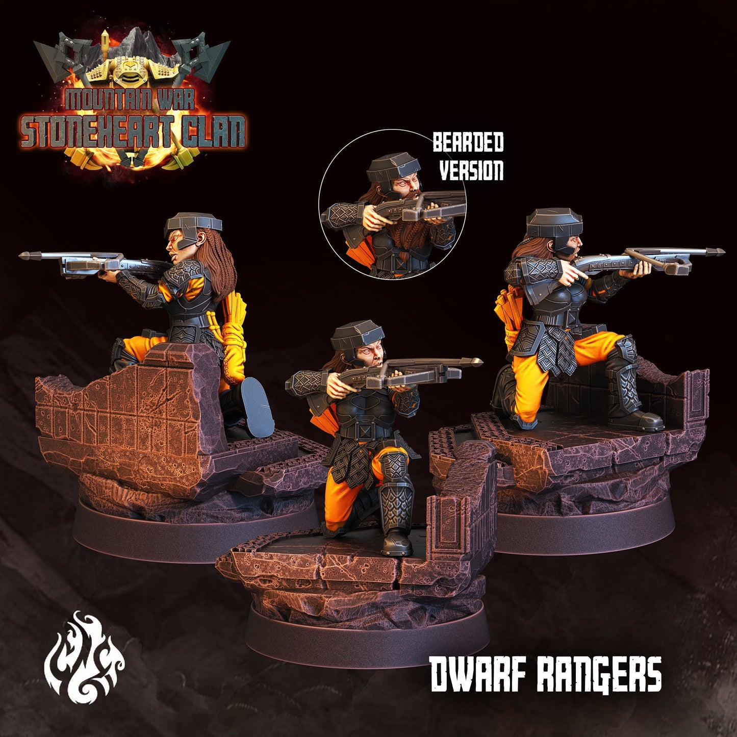 Dwarf Rangers from "Stoneheart Clan" by Crippled God Foundry