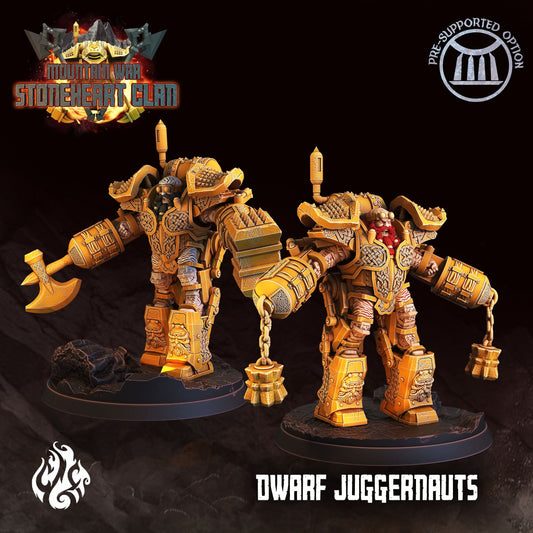 Dwarf Juggernauts from "Stoneheart Clan" by Crippled God Foundry