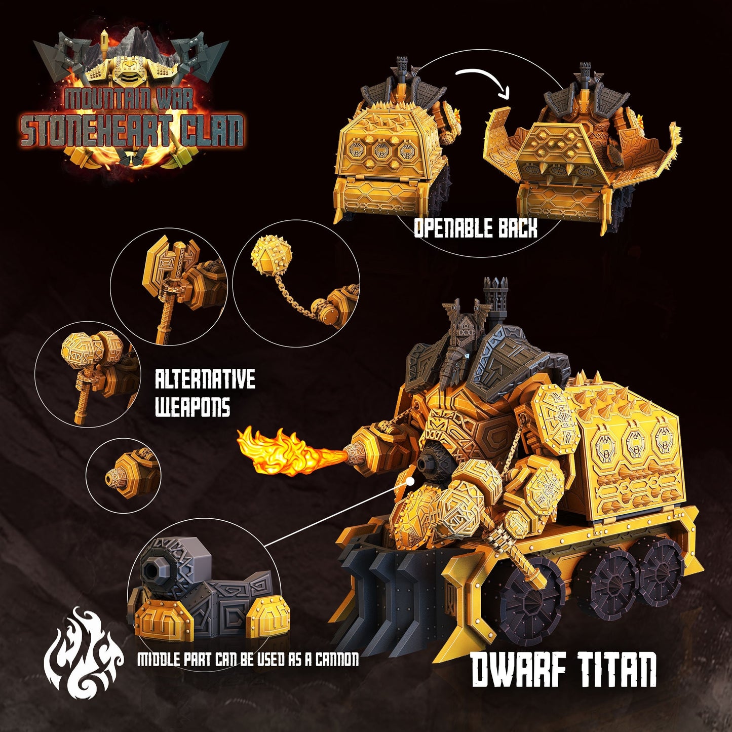 Dwarven Titan from "Stoneheart Clan" by Crippled God Foundry