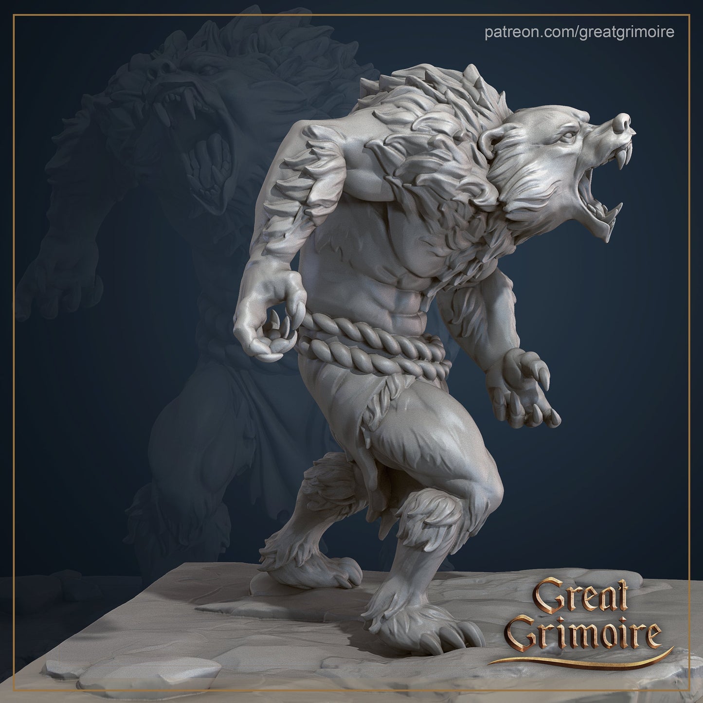 Were Bear from "Frozen Grove" by Great Grimoire Miniatures RPG