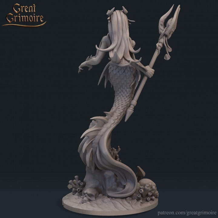 Siren with Trident from "Dark Sea Legends" by Great Grimoire Miniatures RPG