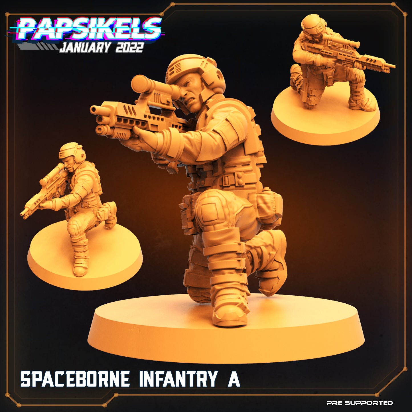 Spaceborne Infantry from "Dropship Troppers 2" by Papsikels Miniature Starship Troopers