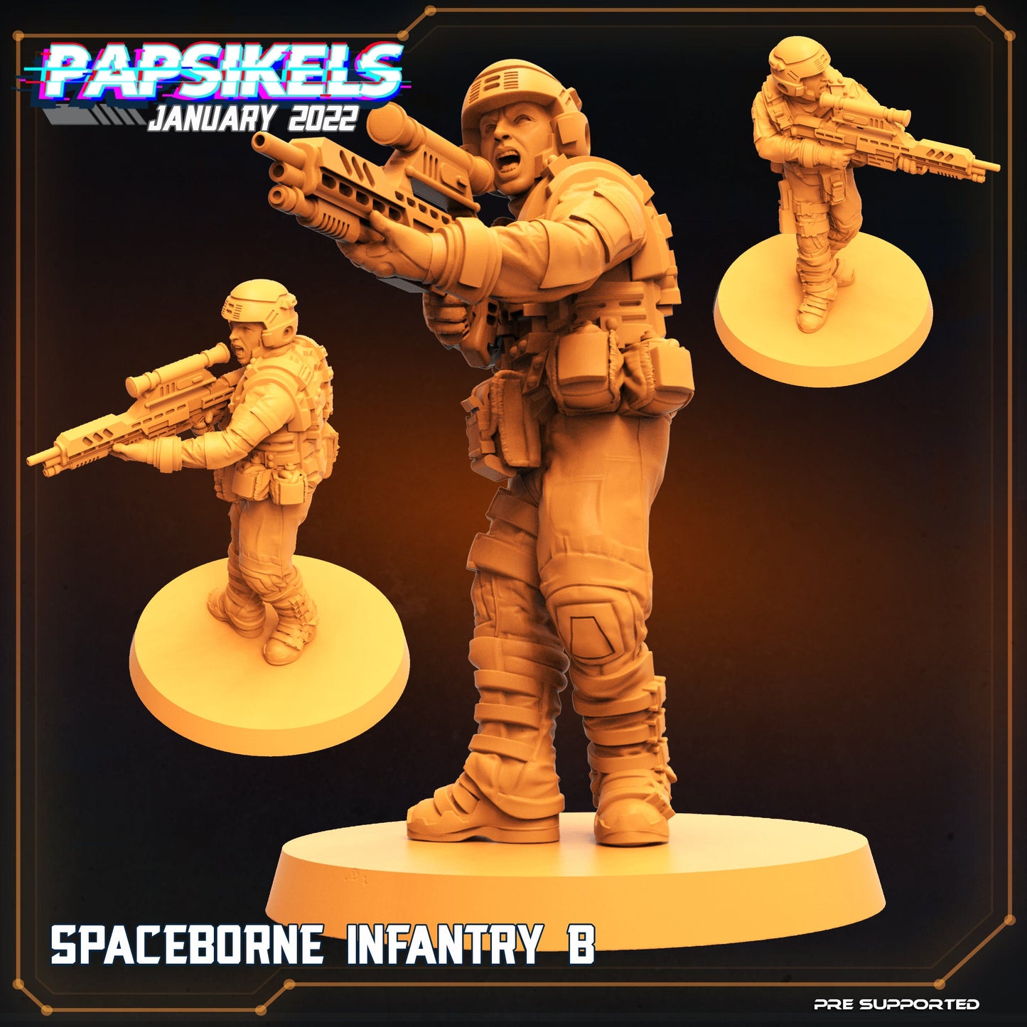 Spaceborne Infantry from "Dropship Troppers 2" by Papsikels Miniature Starship Troopers