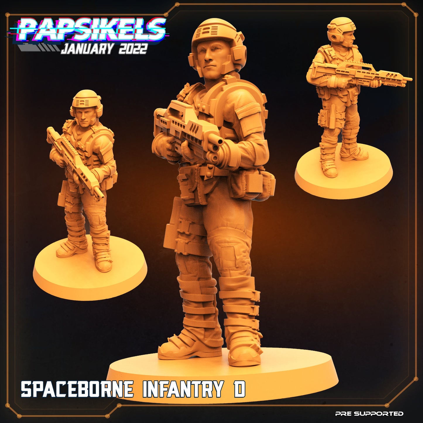 Spaceborne Infantry from "Dropship Troppers 2" by Papsikels Miniature Starship Troopers