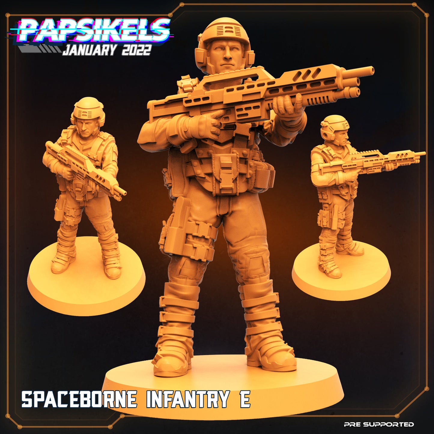 Spaceborne Infantry from "Dropship Troppers 2" by Papsikels Miniature Starship Troopers