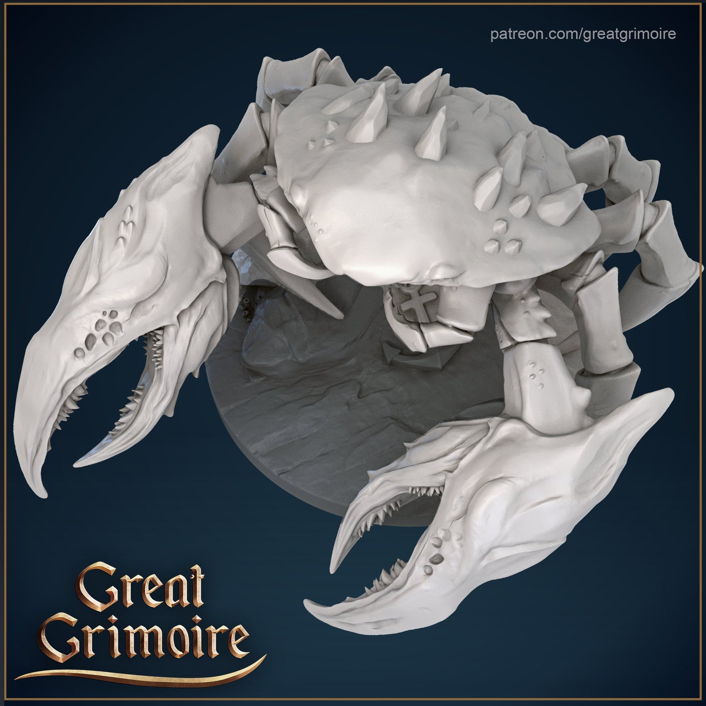 Crab Sea Monster from " Pirates of Grimm Waters" by Great Grimoire Miniatures RPG