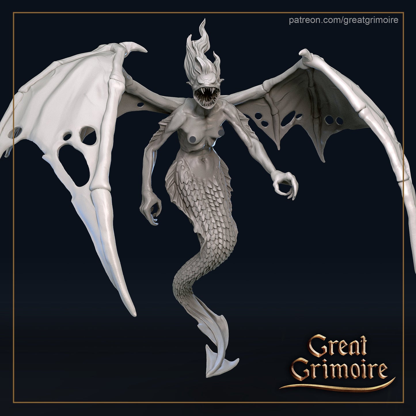 Siren from "Pirates of Grimm Waters" by Great Grimoire Miniatures RPG