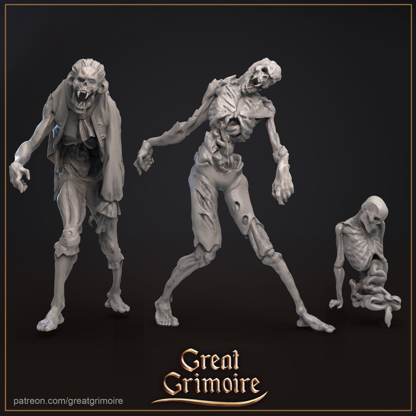 Zombie Hotel Doormen from "Curse at the Wild Rose Hotel" by Great Grimoire Miniatures RPG