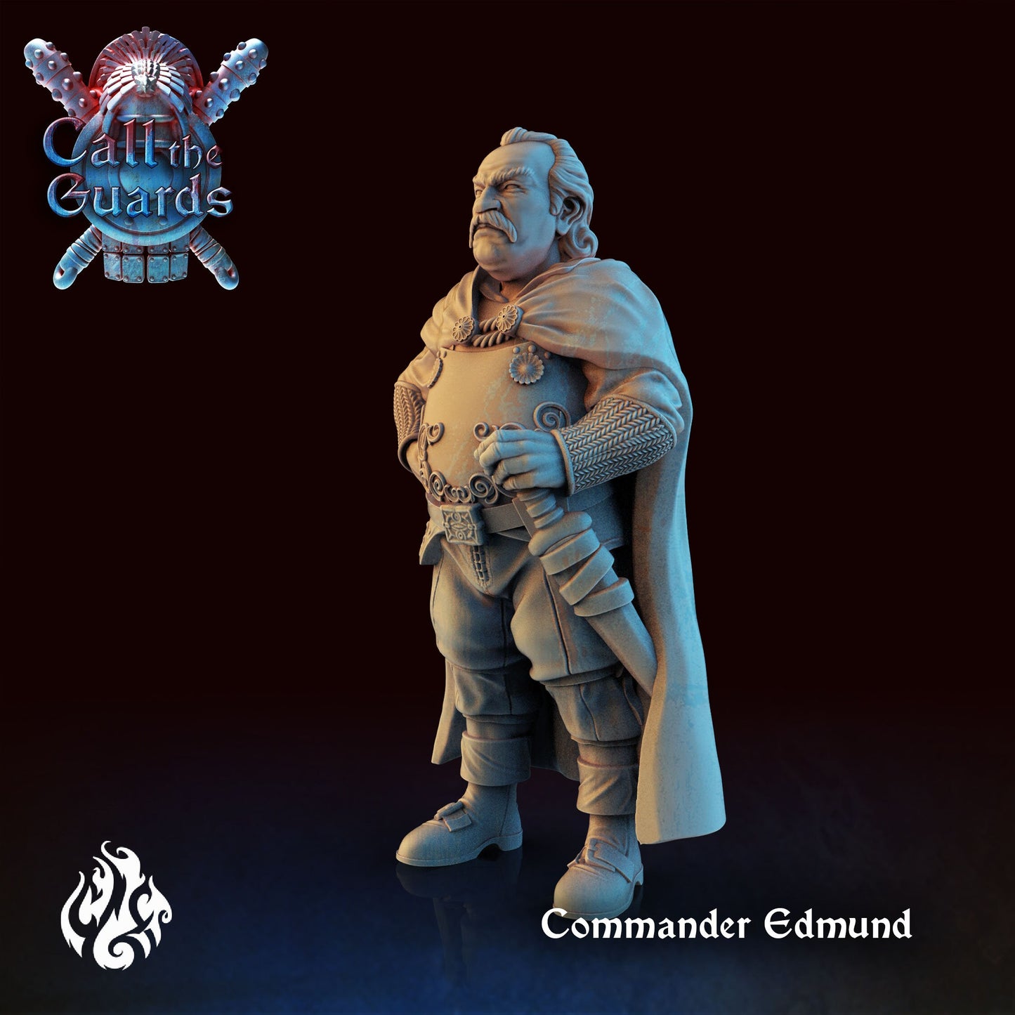 Commander Edmund from "Call the Guards" by Crippled God Foundry Miniatures RPG