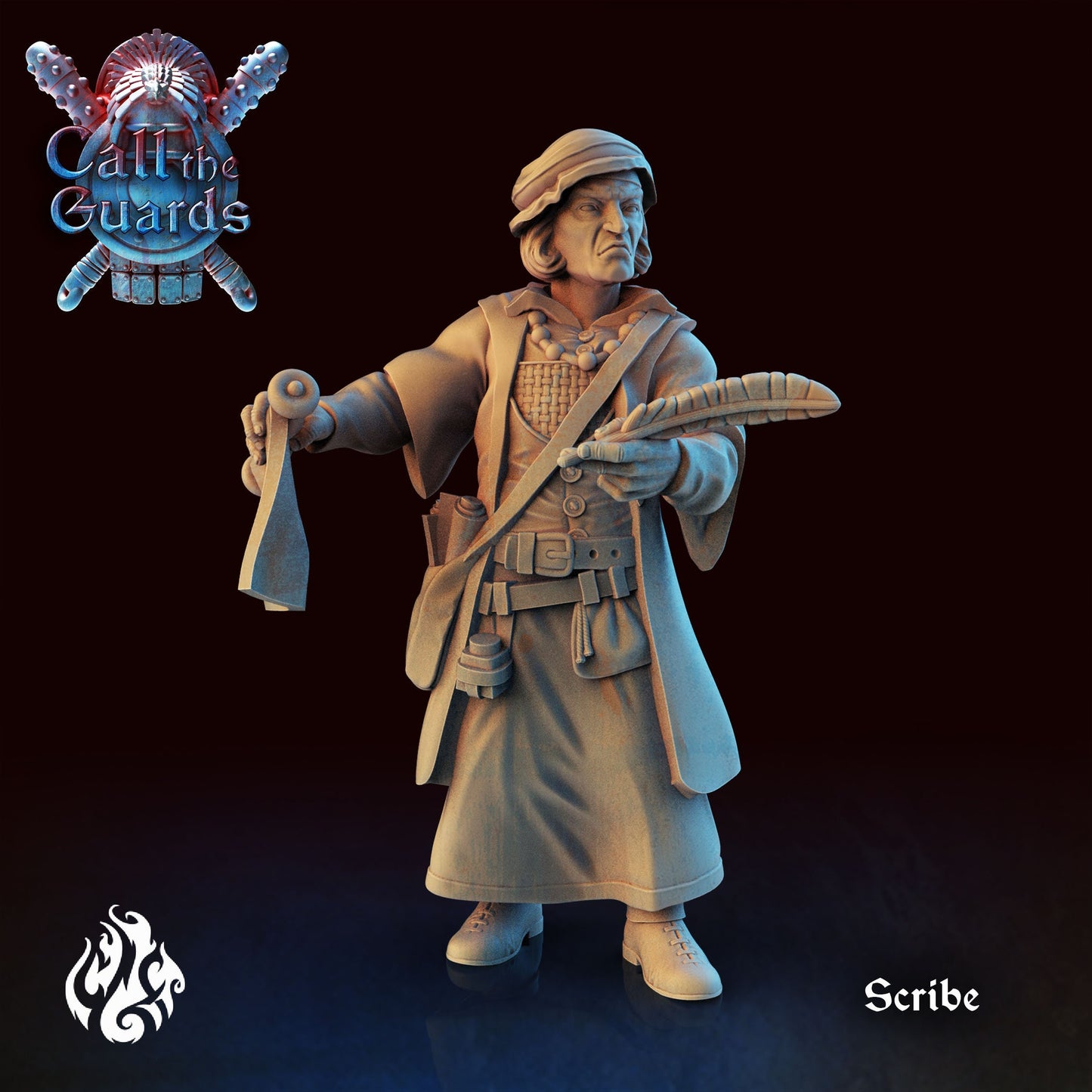 Scribe from "Call the Guards" by Crippled God Foundry Miniatures RPG Frostgrave