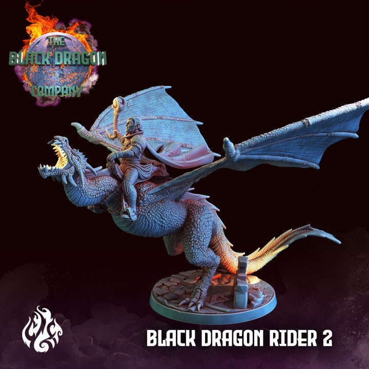 Black Dragon Riders from "Black Dragon Company" by Crippled God Foundry Miniatures RPG DnD