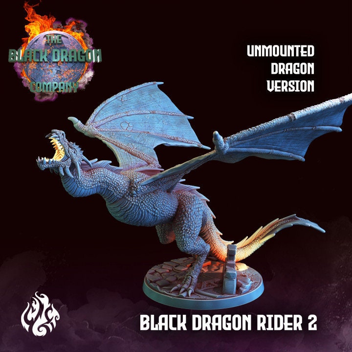 Black Dragon Riders from "Black Dragon Company" by Crippled God Foundry Miniatures RPG DnD