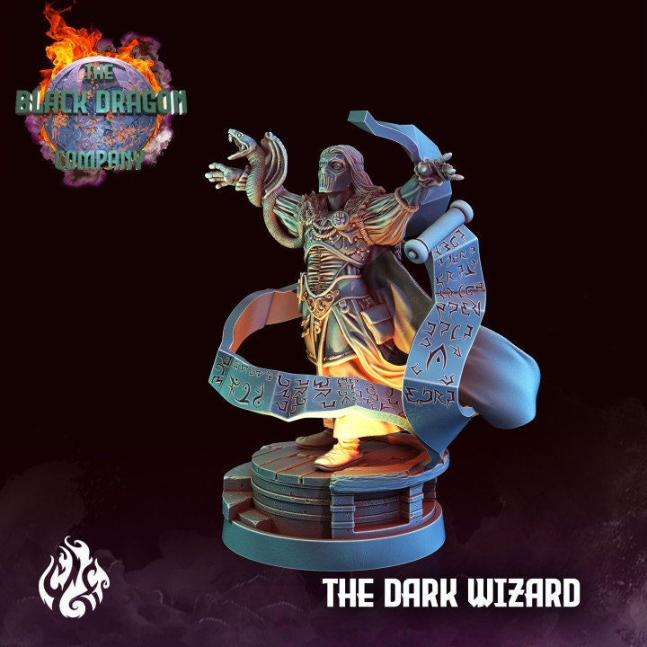 Dark Wizard from "Black Dragon Company" by Crippled God Foundry Miniatures RPG