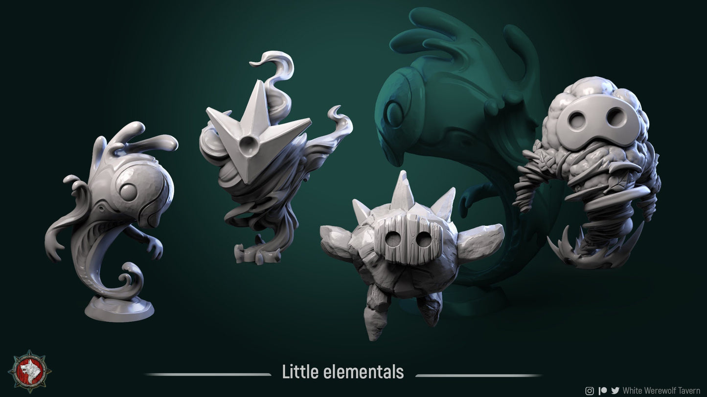 Elementals from "4 Elements" by White Werewolf Tavern Miniatures