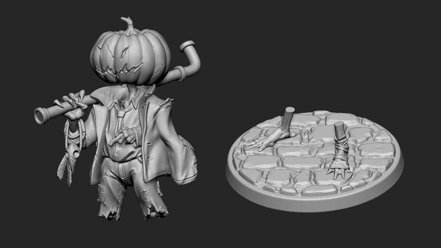 Pumpkin Scarecrow By White Werewolf Tavern Miniatures RPG