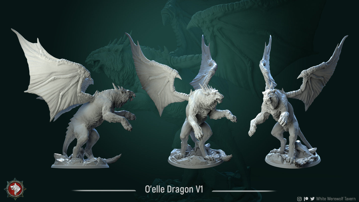 O'elle Dragon by White Werewolf Tavern Miniatures RPG