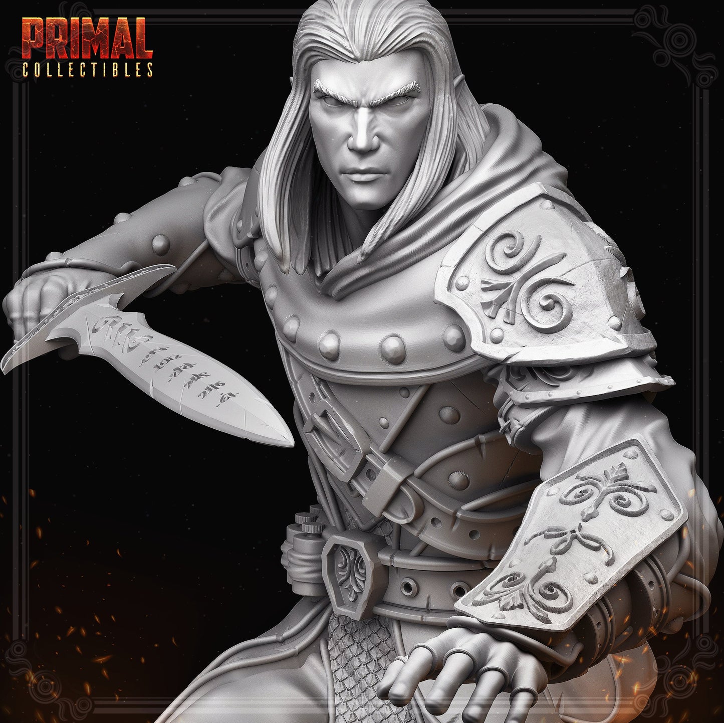 Ettrian Elf Warrior by Primal Collectibles Miniatures Heroquest RPG