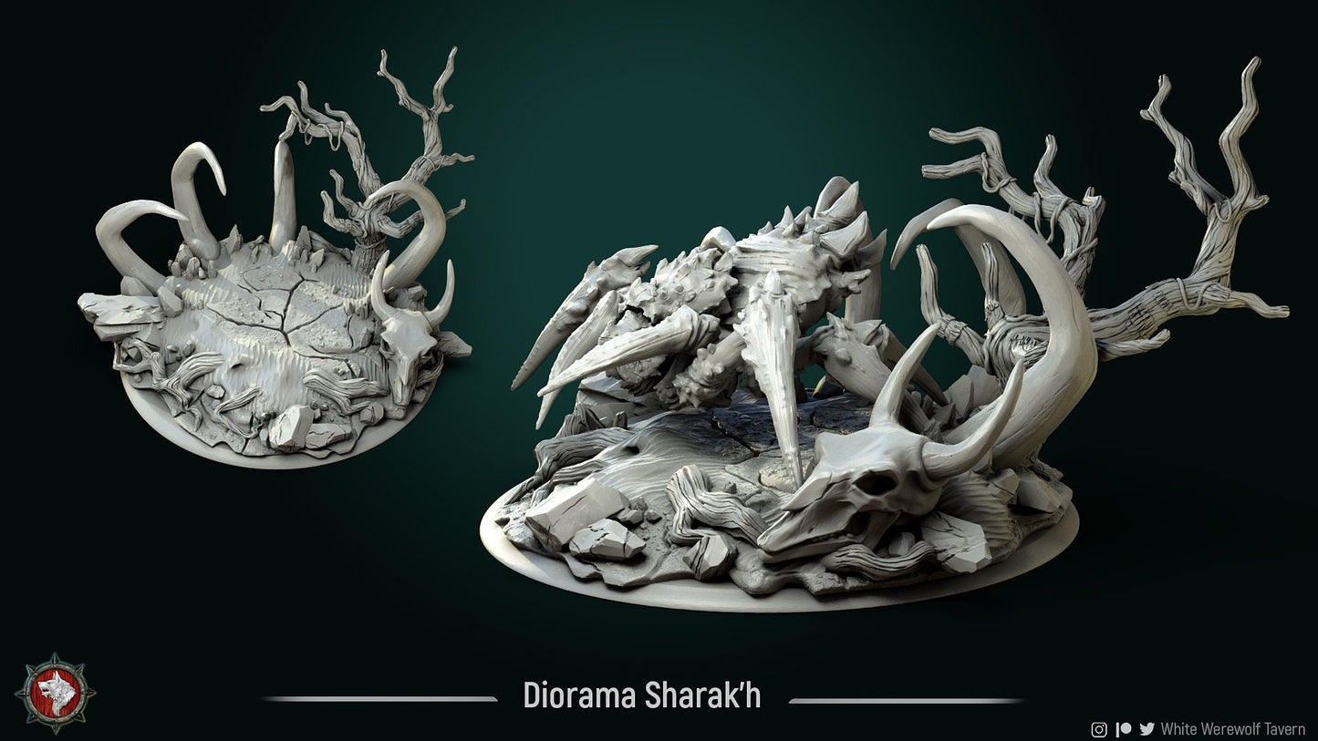 Sharak'h Bone Spider by White Werewolf Tavern Miniatures RPG