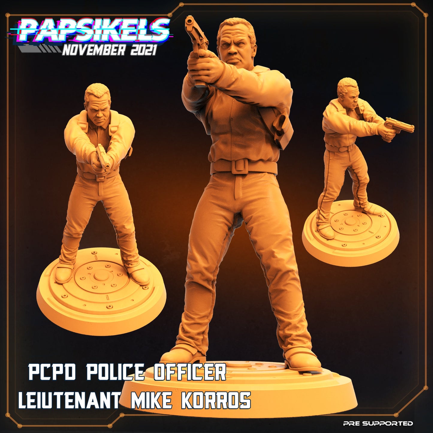 PCPD Police Detectives by Papsikels Miniatures Cyberpunk