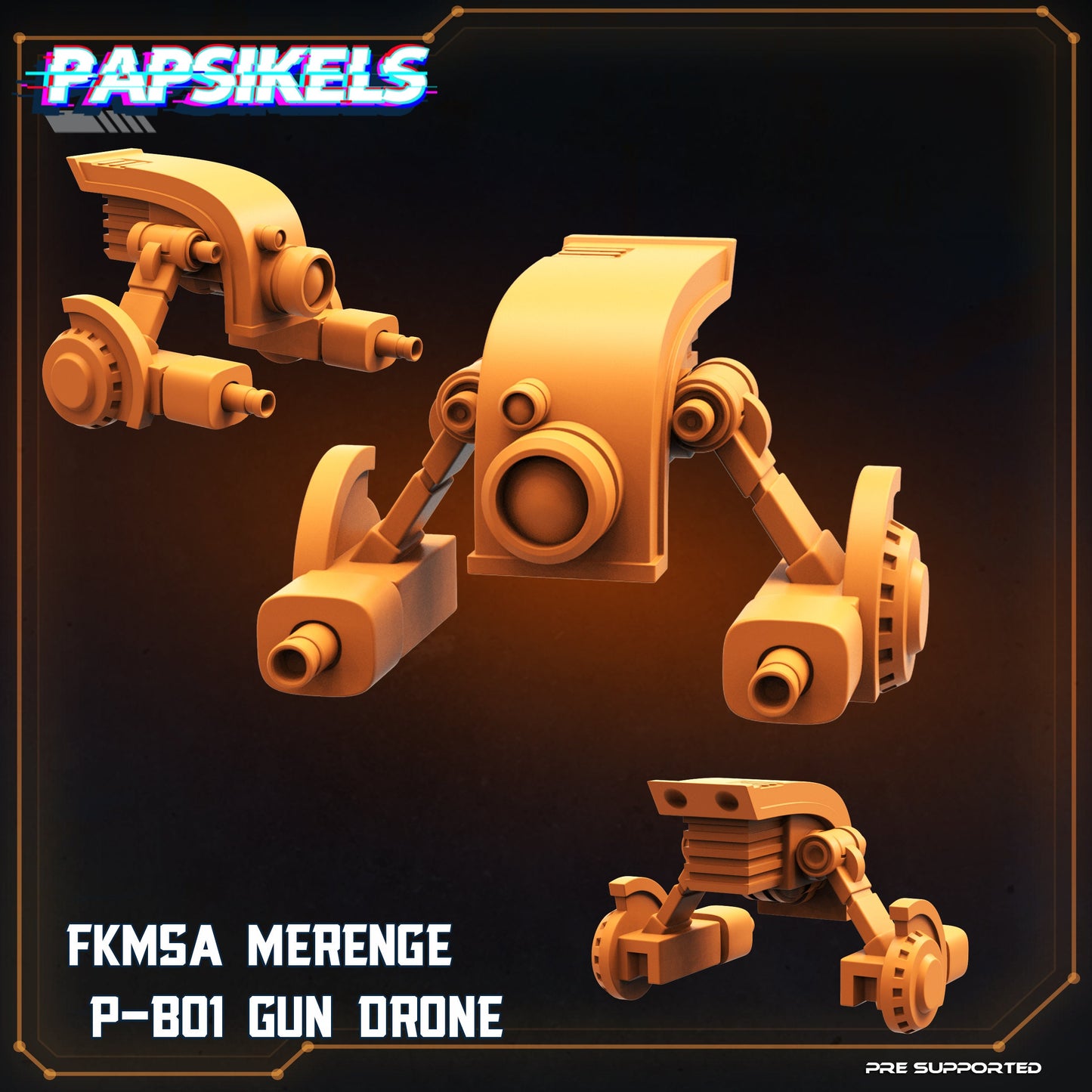 FKMSA Merenge Gun Drone by Papsikels Miniatures RPG SCIFI Stargrave