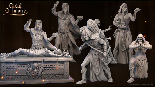 High Priests of Egypt from "The Road to the Afterlife" by Great Grimoire Miniatures RPG