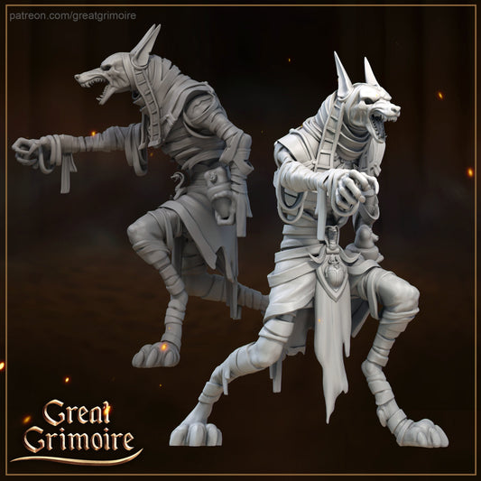 Undead Anubis from "Road to the Afterlife" by Great Grimoire Miniatures RPG