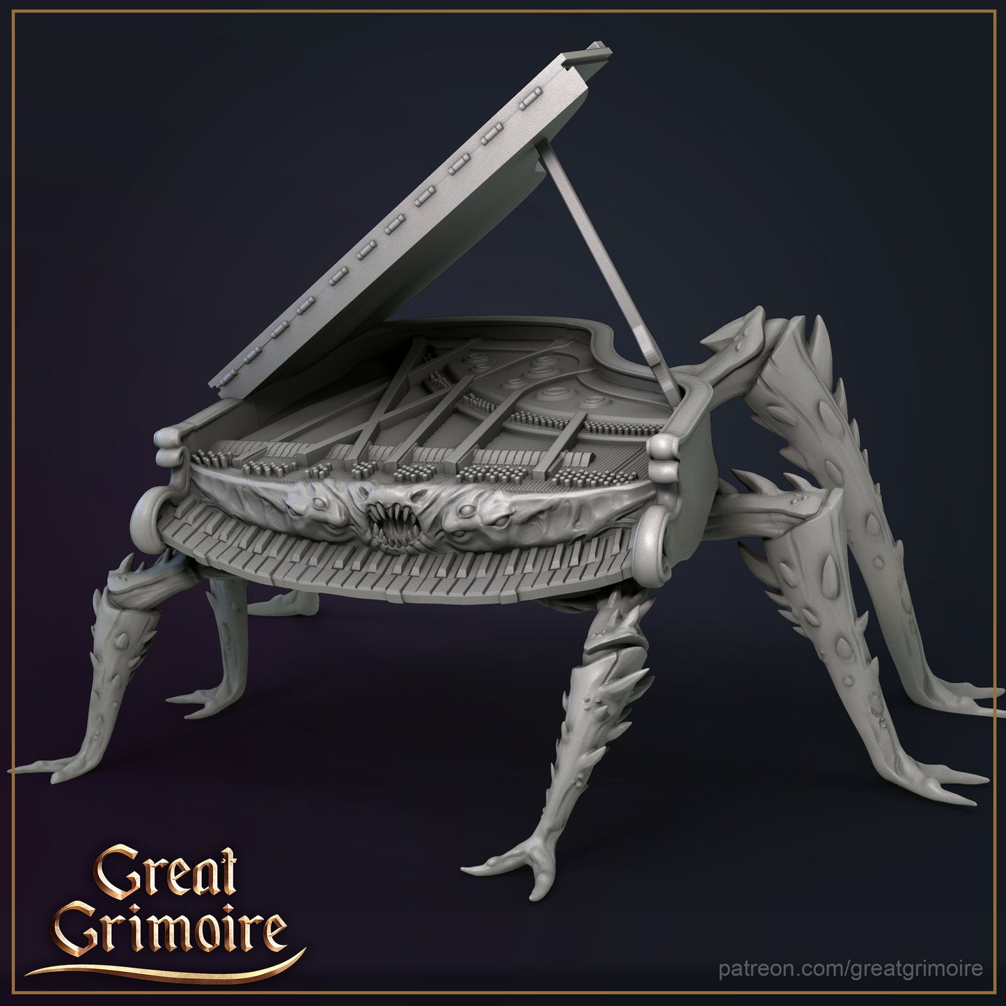 Piano Monster Mimic from "Curse of the Wild Rose Hotel" by Great Grimoire Miniatures RPG