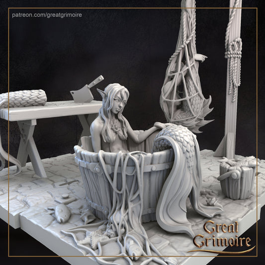 Mermaid from "Dark Piers" by Great Grimoire Miniatures