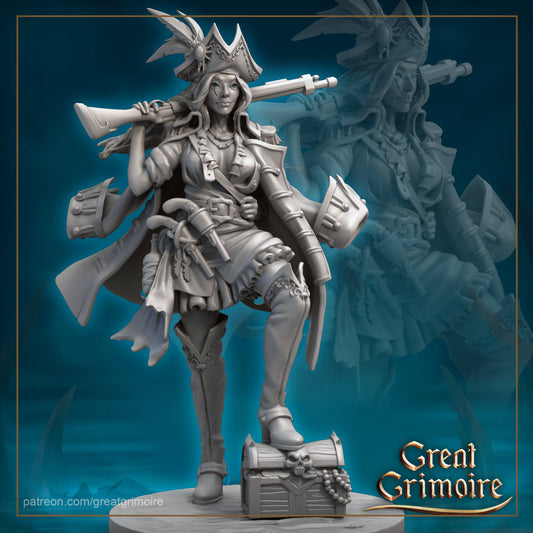 Captain Red Fox from "Pirates of Grimm Waters" by Great Grimoire Miniatures RPG