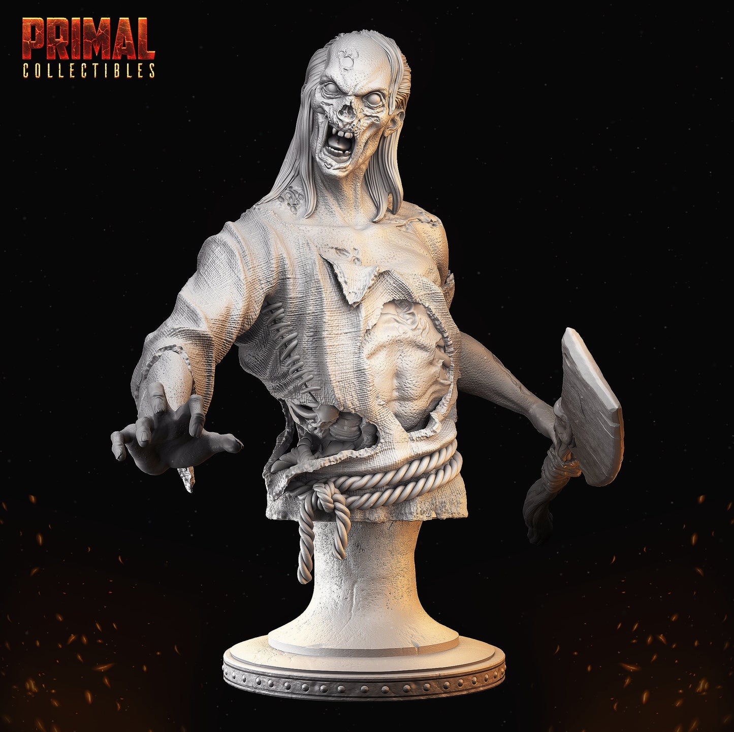 Zombie Bust by Primal Collectibles Miniatures Heroquest RPG